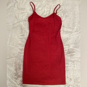 Cider V-neck Red Mini Dress Size Medium